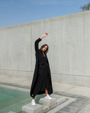Load image into Gallery viewer, Buckled Down Black Abaya