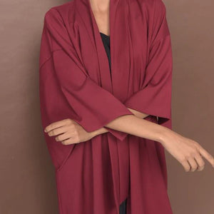 Fading Hyacinth Burgundy Abaya