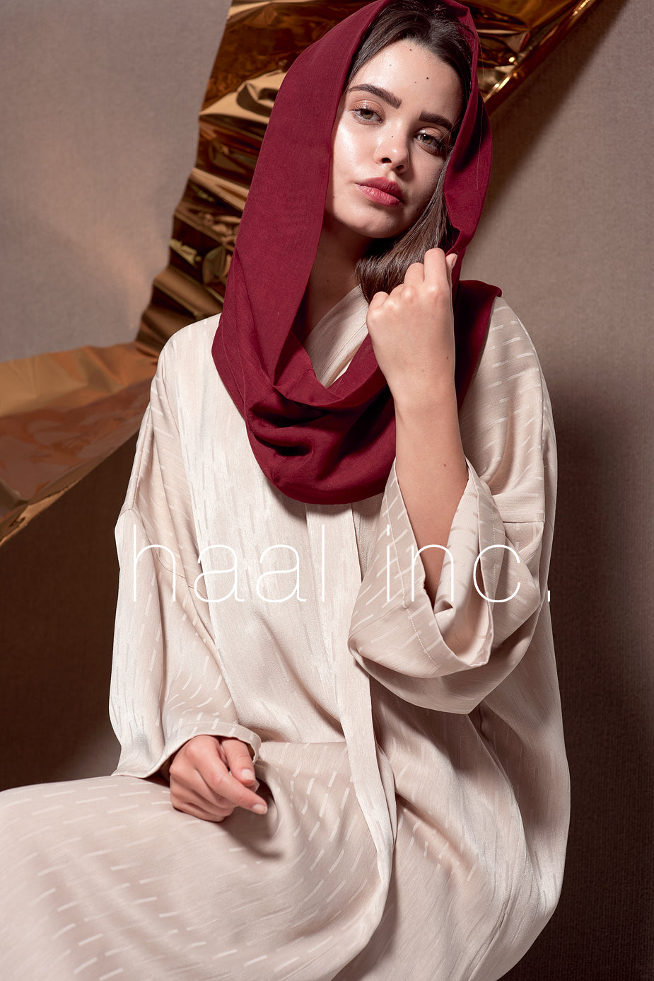 Voile Snood In Beetroot
